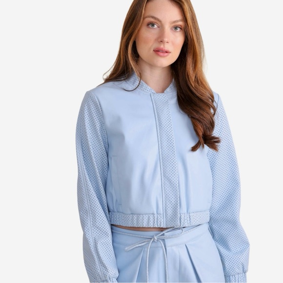 Sedgefield Jackets & Blazers - New SEDGE Terry Jacket in Cornflower Vegan Leather NWT S